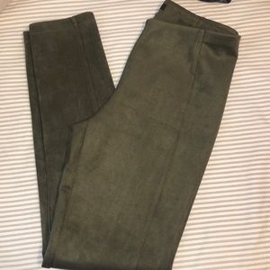 Green formal leggings